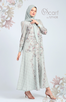 Dress Giscarf by Tuty Adib (Abaya Irish Usbex Pale Aqua)