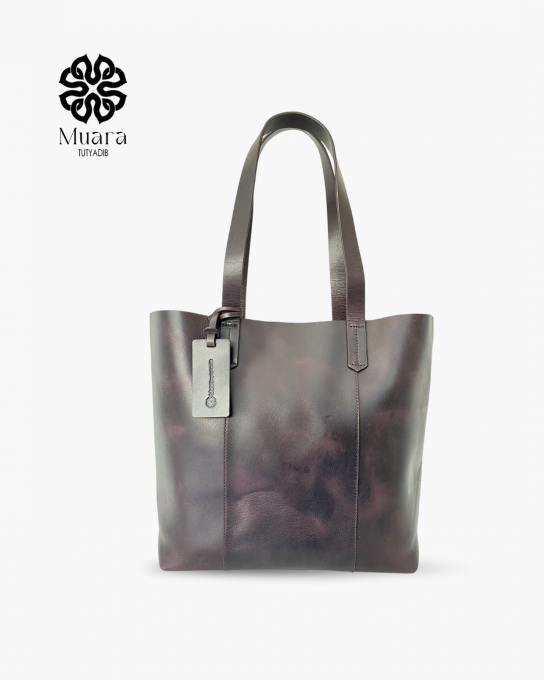 MUARA BAG - LEATHER - REBBECA TOTEBAG MAHOGANY