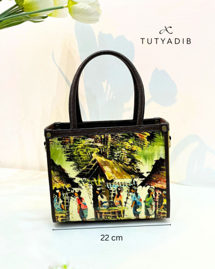 MUARA BAG - NATURE PAINTING SERIES - DARK BROWN