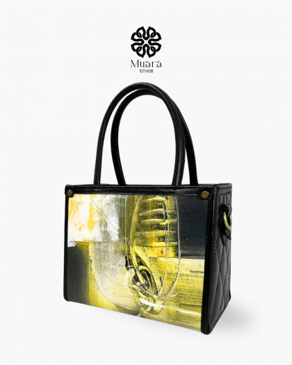 MUARA BAG - PAINTING ABSTRAC SERIES - YELLOW